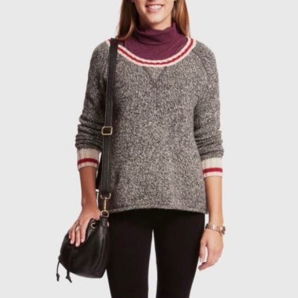 Size M Roots Canada Vintage Wool Blend Cabin Stripe Crewneck Sweater - Picture 1 of 6